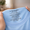 Custom Inside Neck Print T-Shirt - Personalized Birthday Gifts For Daughter - Wrapped In My Love, Always