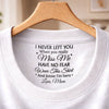 Custom Inside Neck Print T-Shirt - Personalized Memorial Sympathy Gifts For Loss Of Mom, Dad - Gone But Never Forgotten
