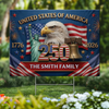 Custom Yard Sign - Personalized America 250th Anniversary Gifts For Mom, Dad, Brother, Sister, Kids - Stars, Stripes, And Freedom