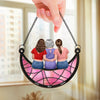 Custom Window Hanging Suncatcher Ornament - Personalized Mother's Day Birthday Gifts For Mom, Daughter, Son - Mom And Us, Forever Linked