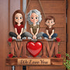 Custom Wood Sign - Personalized Mother's Day Birthday Gifts For Mom - A Whole Family Full Of Love