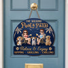 Custom Wood Sign - Personalized Anniversary Wedding Gifts For Husband And Wife, Dog Cat Lovers - Love Grows With Our Pets