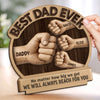 Custom 2-Layered Wooden Plaque - Personalized Father's Day Birthday Gifts For Dad, Grandpa - Behind Every Great Kid Is An Amazing Dad