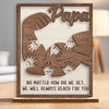 Custom 2-Layered Wooden Plaque - Personalized Father's Day Birthday Gifts For Dad, Grandpa - Always Reach For You