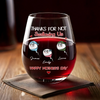 Custom Wine Glass -Personalized Funny Mother's Day Birthday Gifts For Mom - My Bestie For Life