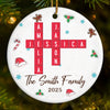 Custom Scrabble Ceramic Ornament - Personalized Christmas Birthday Gifts For Mom, Dad, Brother, Sister, Kids - The Best Crossword We Ever Made
