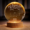 Custom Crystal Globe Lamp - Personalized Memorial Sympathy Gifts For Loss Of Mom, Dad - Your Memory Is My Keepsake
