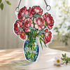 Custom Window Hanging Suncatcher Ornament - Personalized Mother's Day Birthday Gifts For Mom, Grandma - Her Flowers Forever Bloom