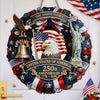 Custom Wood Sign - Personalized America 250th Anniversary Gifts For Mom, Dad, Brother, Sister, Kids - Family First, Forever Always