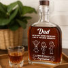 Custom Liquor Decanter - Personalized Father's Day Birthday Gifts For Dad, Grandpa - Dad Always Leads With Love