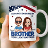Custom 3D Inflated Effect Printed Mug - Personalized Birthday Gifts For Brother - Bound Together As Brothers
