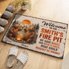 Custom Home Decor Decorative Mat - Personalized Anniversary Wedding Camping Gifts For Campers, Husband And Wife, Him And Her - Gather Around Our Fire Pit