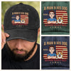 Custom Vintage Washed Denim Baseball Cap - Personalized Father's Day Birthday Gifts For Dog Lovers, Dog Dad And Mom - Loyalty Looks Like This