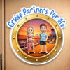 Custom Cruise Ship Door Magnet - Personalized Summer Vacation And Travel Gifts For Husband And Wife, Him And Her - Together Is My Favorite Place