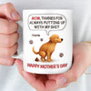 Custom 3D Inflated Effect Printed Mug - Personalized Mother's Day Birthday Gifts For Dog Lovers, Dog Dad And Mom - Sorry For The Crap, Mom