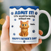 Custom 3D Inflated Effect Printed Mug - Personalized Father's Day Birthday Gifts For Dog Cat Lovers, Dog Dad And Mom, Cat Owners - Fueled By Pet Love