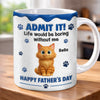 Custom 3D Inflated Effect Printed Mug - Personalized Father's Day Birthday Gifts For Dog Cat Lovers, Dog Dad And Mom, Cat Owners - Fueled By Pet Love