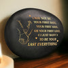 Custom Printed Rock - Personalized Anniversary Wedding Gifts For Husband And Wife, Him And Her - Holding Hands Into Forever