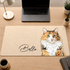Custom Photo Desk Mat - Personalized Birthday Gifts For Dog Cat Lovers, Dog Dad And Mom, Cat Owners - A Daily Reminder To Stay Pawsitive