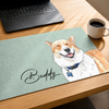 Custom Photo Desk Mat - Personalized Birthday Gifts For Dog Cat Lovers, Dog Dad And Mom, Cat Owners - A Daily Reminder To Stay Pawsitive