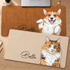 Custom Photo Desk Mat - Personalized Birthday Gifts For Dog Cat Lovers, Dog Dad And Mom, Cat Owners - A Daily Reminder To Stay Pawsitive