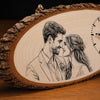 Custom Photo Rustic Wooden Clock - Personalized Anniversary Wedding Gifts For Husband And Wife, Him And Her - Their Favorite Moment, Always On Time