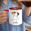 Custom Photo Accent Mug - Personalized Birthday Gifts For Dog Cat Lovers, Dog Dad And Mom, Cat Owners - The Face Of Unpaid Emotional Labor