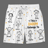 Custom Tropical Hawaiian Aloha Men Beach Shorts - Personalized Father's Day, Summer Vacation And Travel Gifts For Dad, Grandpa - Daddy Belongs To The Chaos Crew