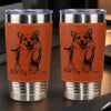 Custom Photo Printed Leather Tumbler - Personalized Father's Day Birthday Gifts For Dog Cat Lovers, Dog Dad And Mom, Cat Owners - Paws Bring Endless Joy
