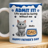 Custom Mug - Personalized Father's Day Birthday Gifts For Cat Lovers, Cat Mom And Dad - The Real Boss Lives Here