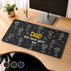 Custom Desk Mat - Personalized Father's Day Birthday Gifts For Dad, Grandpa - Daddy’s Desk, Filled With Love