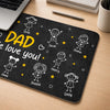 Custom Desk Mat - Personalized Father's Day Birthday Gifts For Dad, Grandpa - Daddy’s Desk, Filled With Love