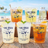 Custom Party Cups - Personalized Summer Vacation And Travel Gifts For Best Friends, Family - Palm Trees, Ocean Breeze