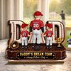 Custom 2-Layered Wooden Plaque - Personalized Father's Day Gifts For Dad, Grandpa, Baseball Lovers, Sports Fans, Sports Lovers - Baseball Is My Happy Place