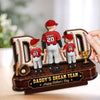 Custom 2-Layered Wooden Plaque - Personalized Father's Day Gifts For Dad, Grandpa, Baseball Lovers, Sports Fans, Sports Lovers - Baseball Is My Happy Place