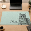 Custom Photo Desk Mat - Personalized Birthday Gifts For Dog Cat Lovers, Dog Dad And Mom, Cat Owners - Paws Make Life Sweeter
