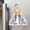 Custom Photo Acrylic Fridge Magnet - Personalized Birthday Gifts For Dog Cat Lovers, Dog Dad And Mom, Cat Owners - My Heart Has Paws