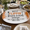 Best Flippin’ Dad Ever - Family Personalized Custom Platter - Father's Day, Gift For Dad, Grandpa