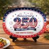 Custom Platter - Personalized America 250th Anniversary Gifts For Mom, Dad, Brother, Sister, Kids - Family Traditions Start Here