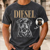 Custom Photo Washed Cotton T-shirt - Personalized Father's Day Birthday Gifts For Dog Cat Lovers, Dog Dad, Cat Owners - Fur Babies Fur Ever