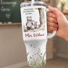 Custom 40 Oz Stainless Steel Tumbler With Handle - Personalized Birthday Gifts For Teachers - With Heart And Gratitude