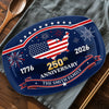 Custom Platter - Personalized America 250th Anniversary Gifts For Mom, Dad, Brother, Sister, Kids - Proud Hearts Proud Nation