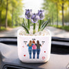 Custom Glass Everlasting Tulips - Personalized Best Friend Birthday Gifts For Women, Besties, Sisters, BFF - Always Laughing At You