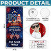 Custom Door Cover - Personalized America 250th Anniversary Gifts For Mom, Dad, Brother, Sister, Kids - Stars Stripes Proud Hearts