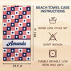 Custom Beach Towel - Personalized America 250th Anniversary, Summer Vacation And Travel Gifts For Best Friends, Family - Summer Vibes USA Edition
