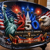 Custom Platter - Personalized America 250th Anniversary Gifts For Mom, Dad, Brother, Sister, Kids - Stars Stripes Family Time