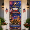 Custom Door Cover - Personalized America 250th Anniversary Gifts For Mom, Dad, Brother, Sister, Kids - Welcome To The USA Era