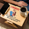 Custom Wooden Couch Arm Table - Personalized Anniversary Wedding Gifts For Husband And Wife, Him And Her - You And Me Always