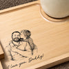 Custom Photo Wooden Couch Arm Table - Personalized Father's Day Birthday Gifts For Dad, Grandpa - Dad Makes Every Moment Special