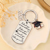 Memories Behind, Dreams Ahead, Love All Around - Family Personalized Custom Engraved Graduation Keychain - Graduation Gift For Family Members, Siblings, Brothers, Sisters